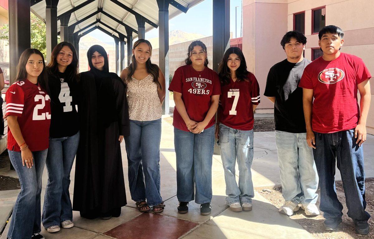 It is important for seniors to know the following dates. Pictured above, from left, are seniors Yaqueline Lupercio, Alina Soto, Gomana Abdulkarem, Angie Torres, Julissa Lopez, Natalie Contreras, Alex Vargas, and Noe Campos.