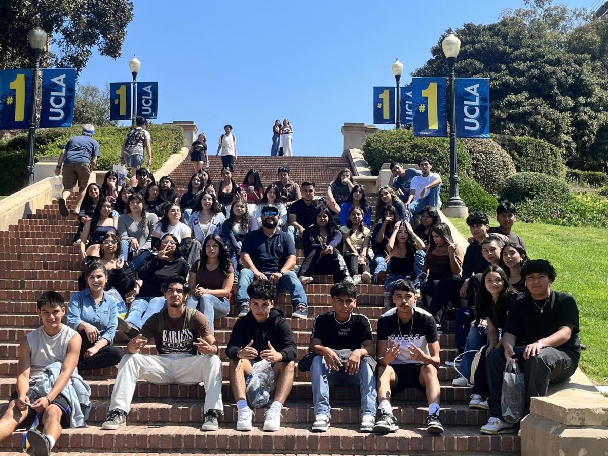 All ACE classes join together for a group picture at UCLA.