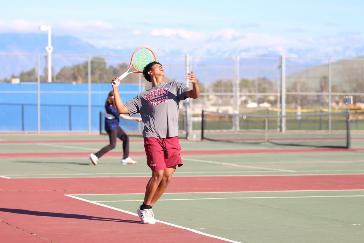 Anthony Contreras is the number one tennis player for Granite Hills High School. 