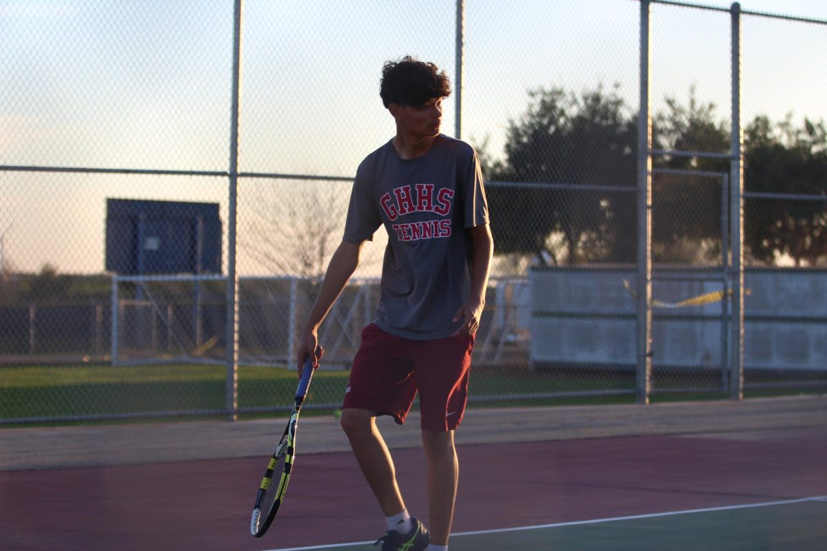 Ivan Martinez during his tennis season against Strathmore