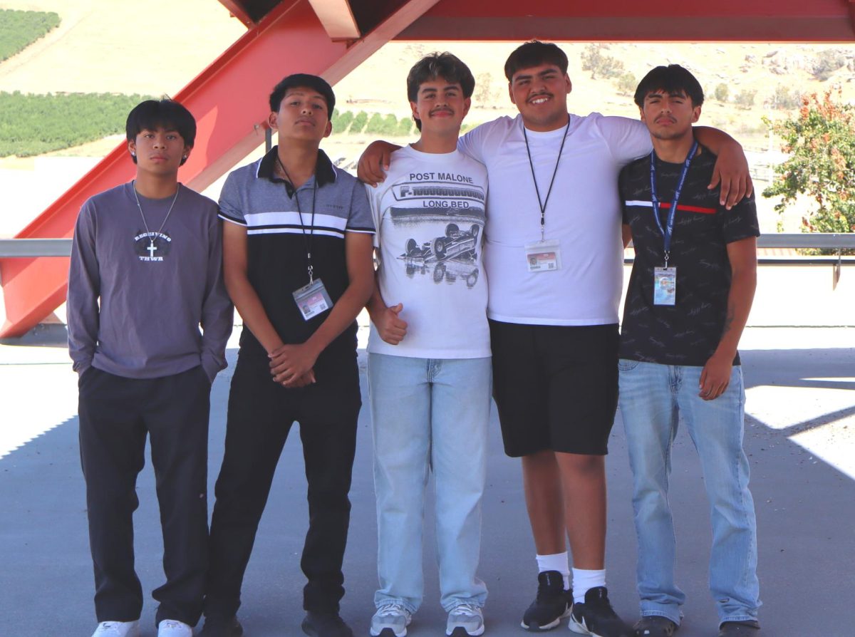 The Homecoming King candidates, from left, Victor Millan, Abel Atrisco, Jose Navarro, Izzy Villegas, and Angel Hinojosa.