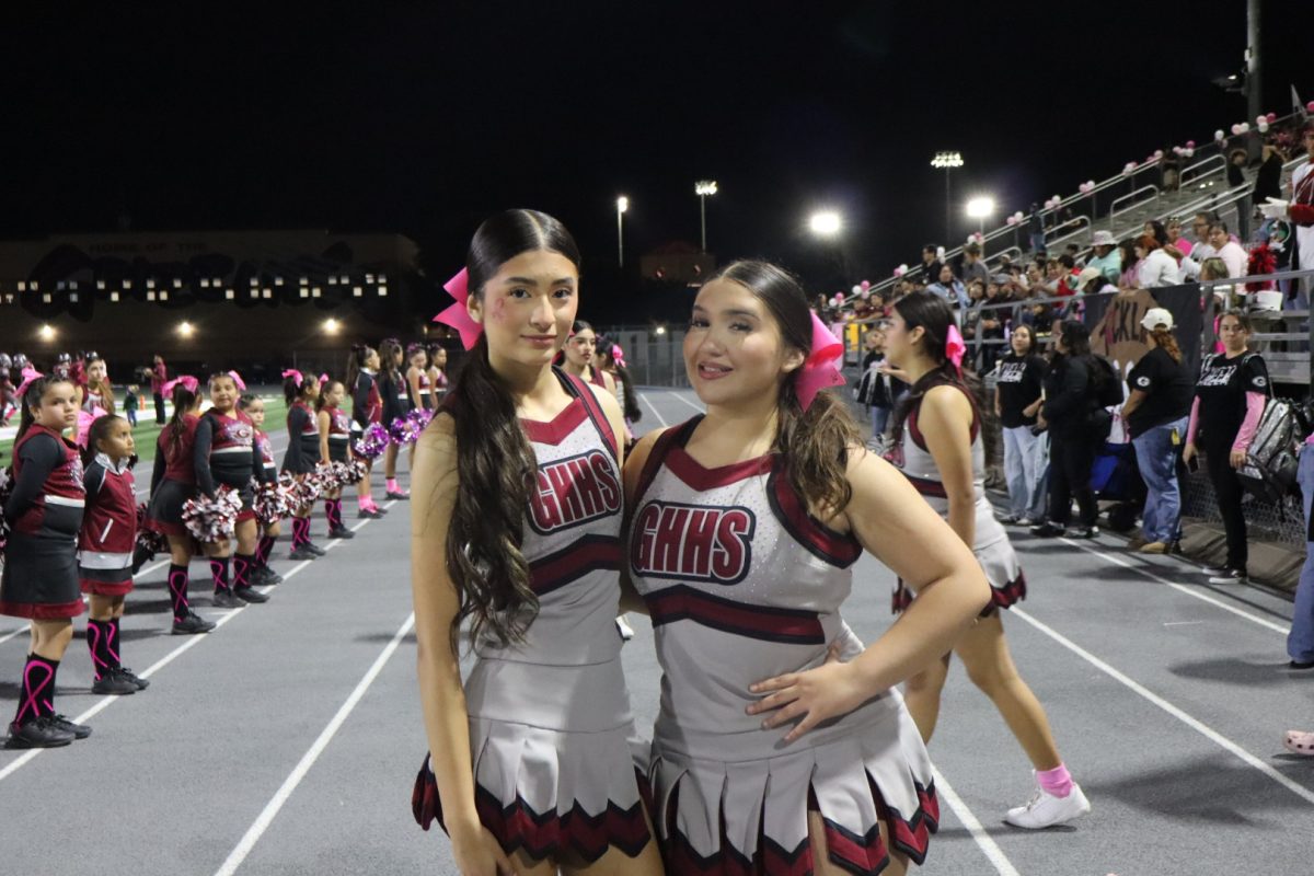 Granite Hills cheer captains Fatima Garcia and Aleena Alvarado lead by example, balancing busy schedules.