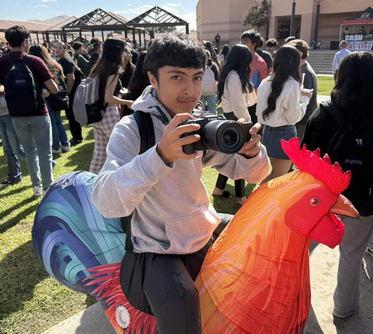 Angel Meza Ceja wears his costume at last year's Halloween on the Hill. 